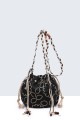29050-BV Lace-style round clutch bag