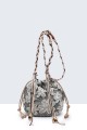 29050-BV Lace-style round clutch bag
