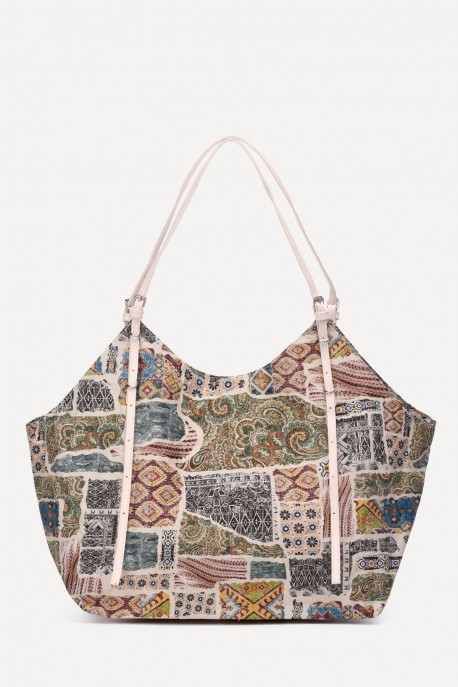 OYP6033 Large textile HAND bag with pattern : colour:G
