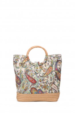OYP6035 Sac textile à motif avec anse anneau