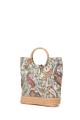 OYP6035 Patterned fabric bag with ring handle