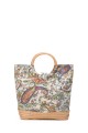 OYP6035 Patterned fabric bag with ring handle