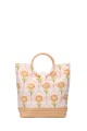 OYP6035 Patterned fabric bag with ring handle