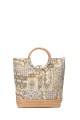 OYP6035 Patterned fabric bag with ring handle