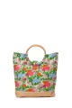 OYP6035 Patterned fabric bag with ring handle