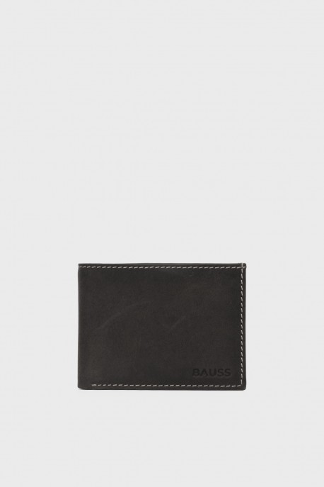B428AV Portefeuille en cuir BAUSS® AVENTURA - Avec protection RFID : couleur:Noir (Black)