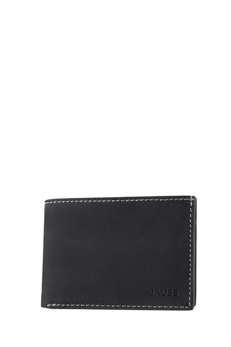 BAUSS® B536AV Portefeuille en cuir Protection RFID : couleur:Gris fonc&eacute;