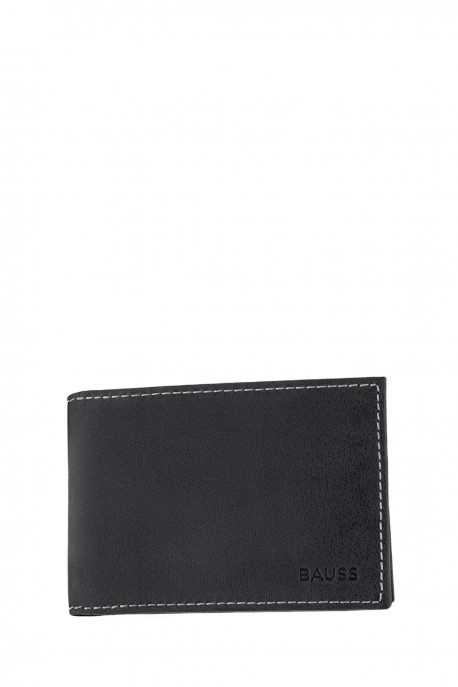 BAUSS® B475AV Portefeuille en cuir Protection RFID : couleur:Gris fonc&eacute;