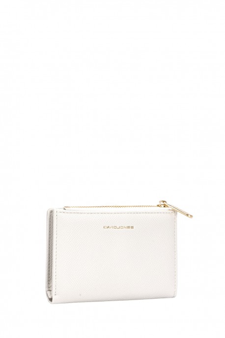 P163-1 Porte-monnaie Synthétique David Jones : couleur:Cr&egrave;me de coco (Coconut cream)