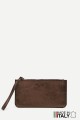 Porte-monnaie Pochette plate en cuir métallisé ZE-8005