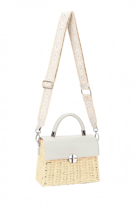 YQ-72 Paper straw shoulder bag on rigid frame