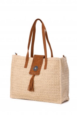 KKC104 Crocheted paper straw handbag