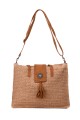 KKC104 Crocheted paper straw handbag