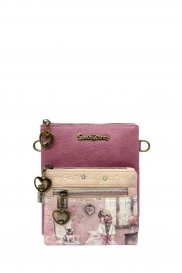 C-269-04-A26Pochette sac bandoulière synthétique Sweet & Candy
