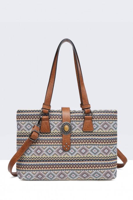 Bohemian style handbag 28635-BV-VS : colour:Blue