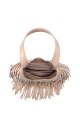 11142-BV Bohemian-style shoulder bag with fringe