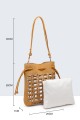 20027-BV Perforated pattern purse handbag