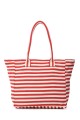 KJ5688 Sac de plage marinière en toile textile