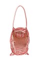 KJ5688 Striped canvas beach bag