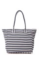 KJ5688 Sac de plage marinière en toile textile