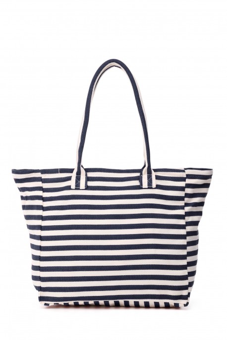 KJ5688 Sac de plage marinière en toile textile