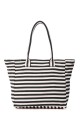 KJ5688 Sac de plage marinière en toile textile
