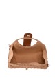 KJ756-1 Paper straw handbag on rigid frame