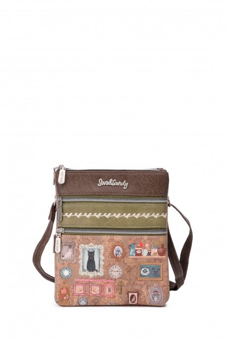 Sweet & Candy "Little Kat" XK-17-A26 Synthetic crossbody pouch : colour:Khaki