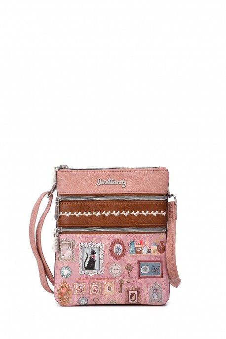 Sweet & Candy "Little Kat" XK-17-A26 Synthetic crossbody pouch : colour:Pink