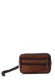 KJ8602 Pochette main ceinture en croûte de cuir