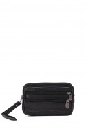 KJ8602 Pochette main ceinture en croûte de cuir