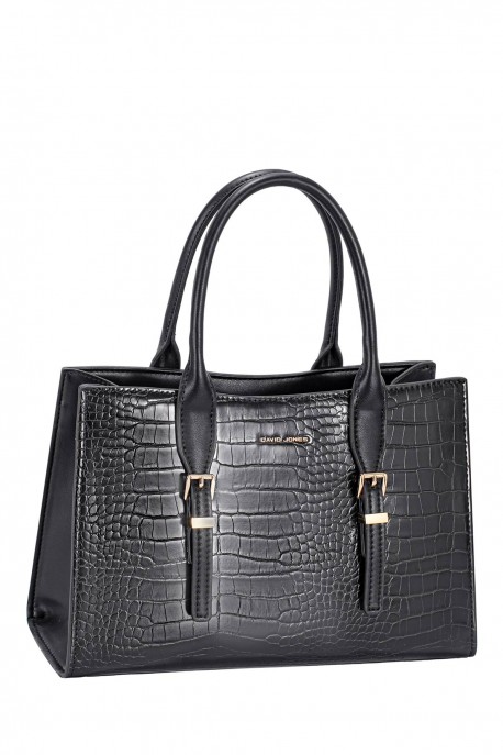 CM8346-VS Croc-effect tote handbag David Jones : colour:Black