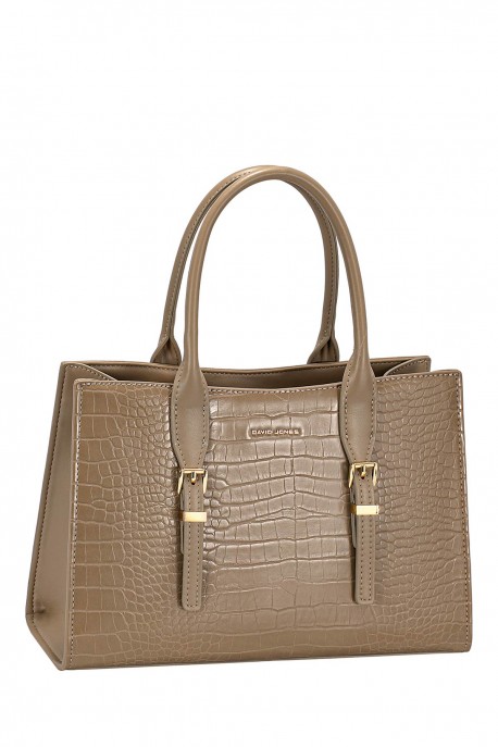 CM8346-VS Croc-effect tote handbag David Jones : colour:WARM TAUPE