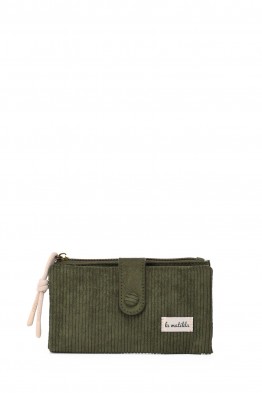 La Matilda - Wallet Verde Pana Oliva M123-83