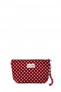 La Matilda - textile pouch makeup bag polka dot red M101-92