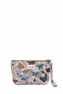 La Matilda - Pochette trousse maquillage textile MARIPOSAS BLANCO M101-116