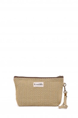 La Matilda - Pochette trousse maquillage textile TRAMA MOSTAZA M101-117