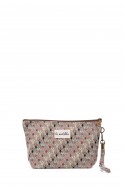 La Matilda - Pochette trousse maquillage textile ROMBOS BEIGE M101-118
