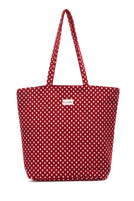 La Matilda - Big Tote Bag ROJO TOPOS M105-92