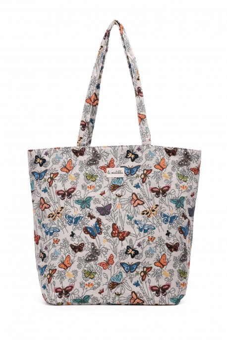 La Matilda - Big Tote Bag MARIPOSAS BLANCO M101-116