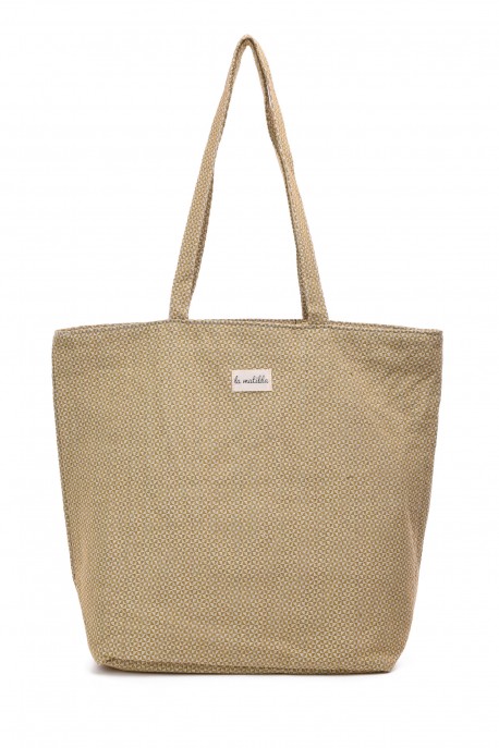 La Matilda - Big Tote Bag TRAMA MOSTAZA M101-117