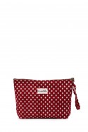 La Matilda - Grande Pochette trousse maquillage textile ROJO TOPOS M115-92