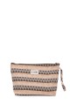 La Matilda - Large textile pouch makeup bag ZIGZAG DOBLE COLOR M115-114