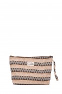 La Matilda - Large textile pouch makeup bag ZIGZAG DOBLE COLOR M115-114