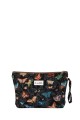 La Matilda - Large textile pouch makeup bag MARIPOSAS NEGRO M115-115