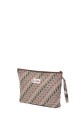 La Matilda - Large textile pouch makeup bag ROMBOS BEIGE M115-118