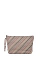 La Matilda - Large textile pouch makeup bag ROMBOS BEIGE M115-118