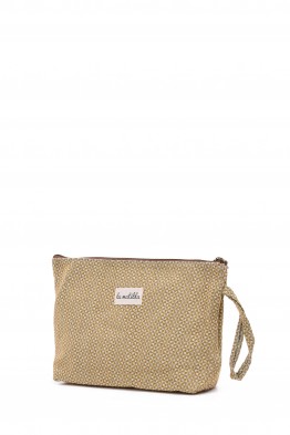 La Matilda - Grande Pochette trousse maquillage textile TRAMA MOSTAZA M115-117