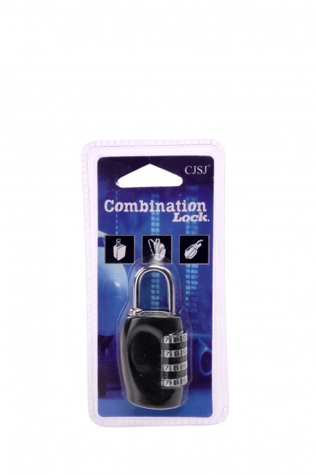 4-Digit Combination Lock : colour:Black