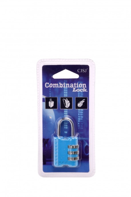 Cadenas à code 3 combines CR-24H : couleur:Bleu (Blue)